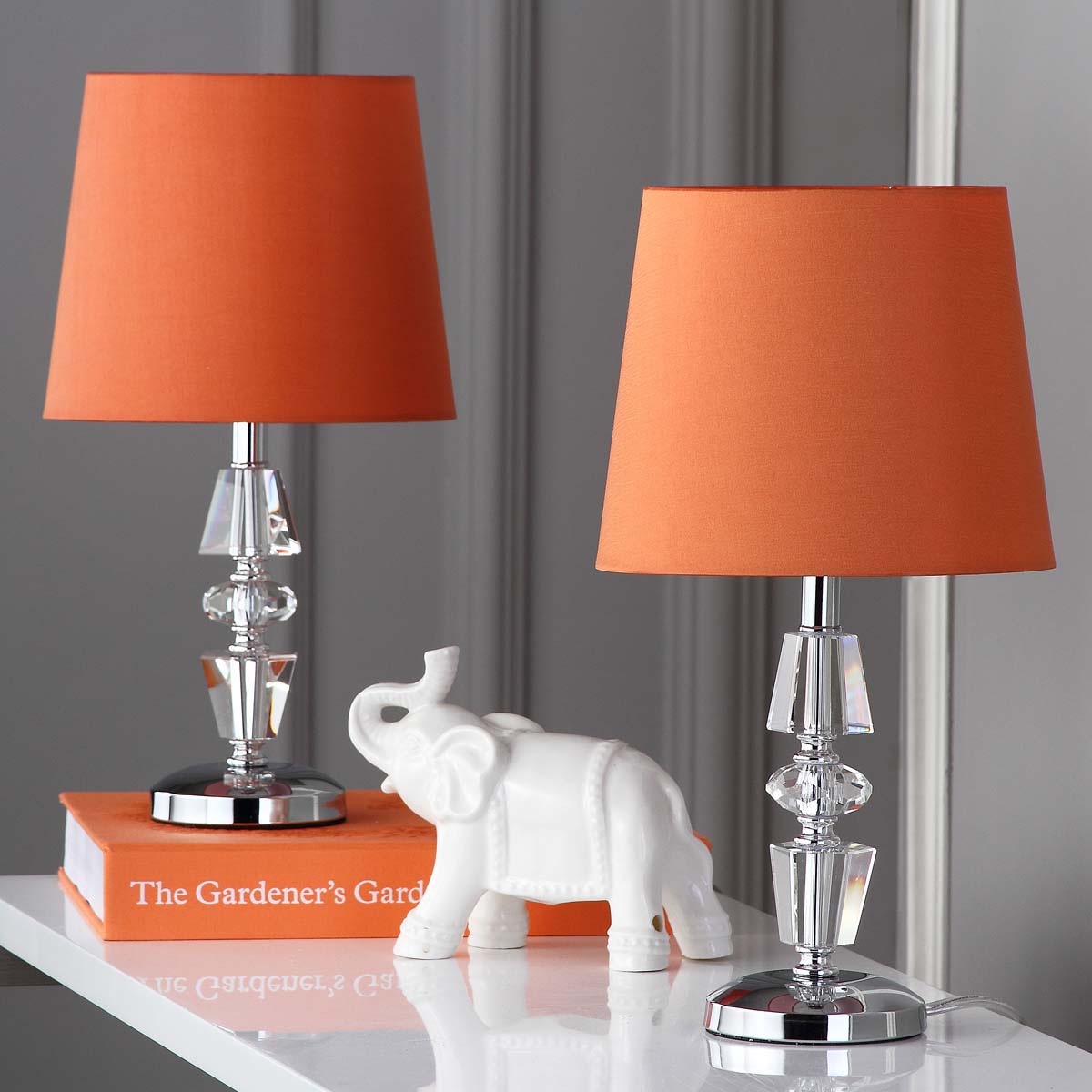Crescendo 16 Inch H Tiered Crystal Lamp (Set of 2) | Safavieh - LIT4127