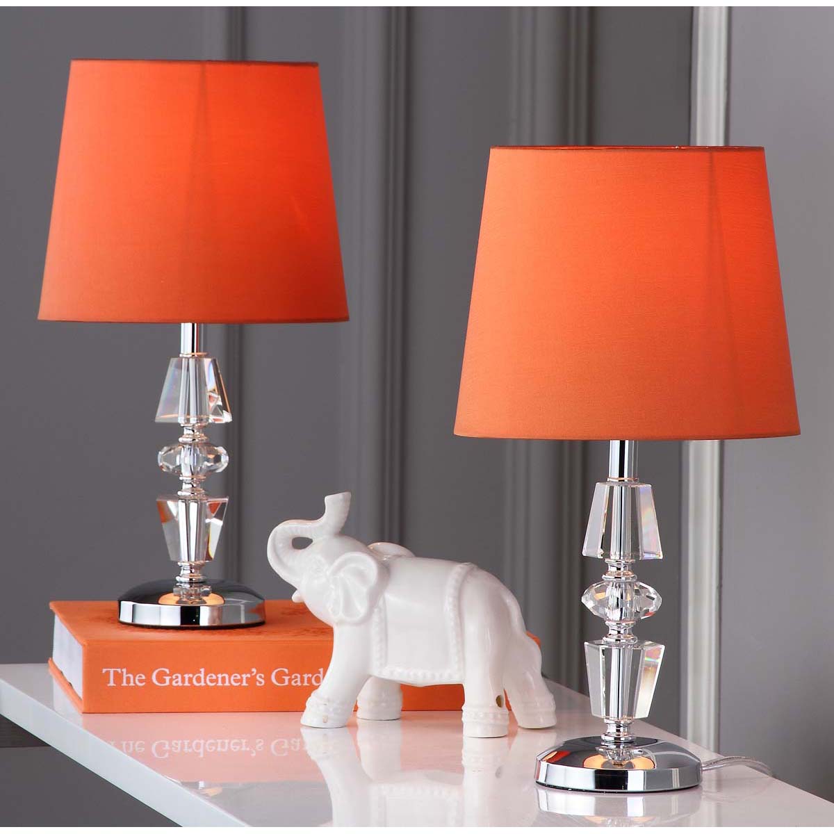 Crescendo 16 Inch H Tiered Crystal Lamp (Set of 2) | Safavieh - LIT4127