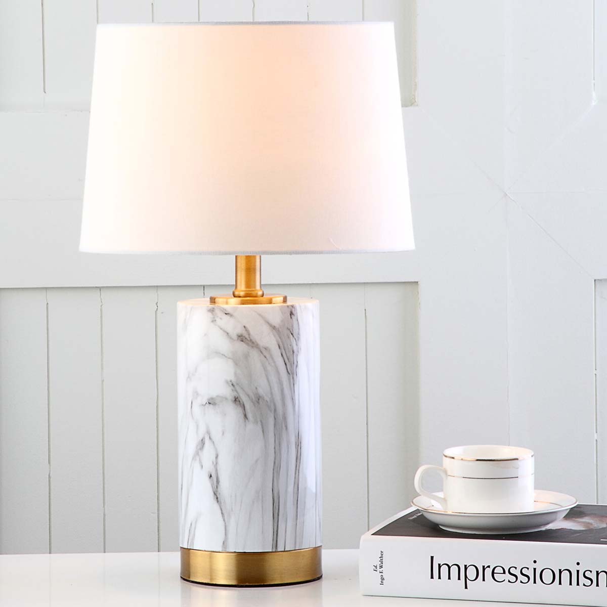 Clarabel Marble 18.25 Inch H Table Lamp | Safavieh - TBL4043