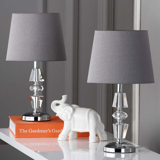 Crescendo 16 Inch H Tiered Crystal Lamp (Set of 2) | Safavieh - LIT4127