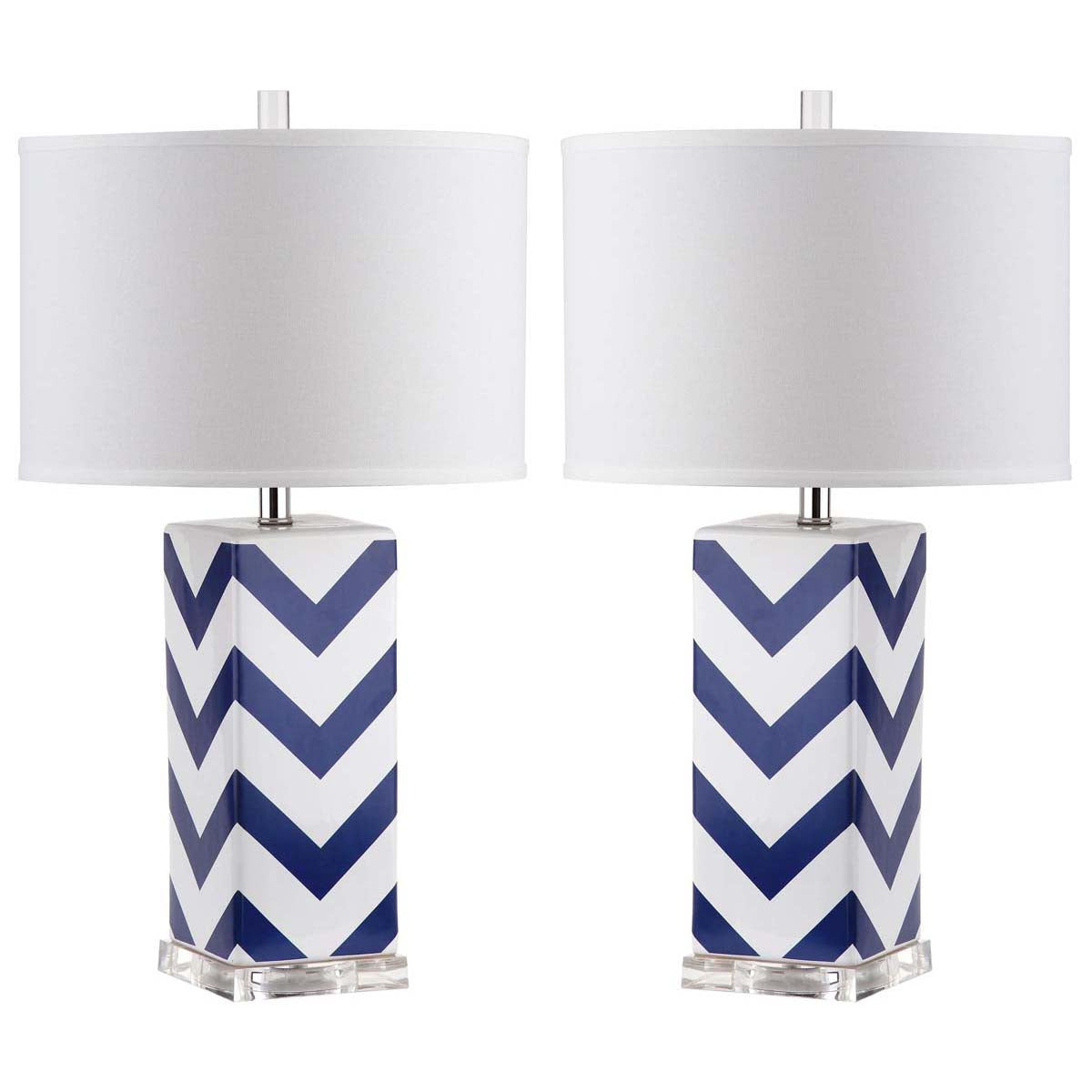 Chevron 27 Inch H Stripe Table Lamp (Set of 2) | Safavieh - LIT4136