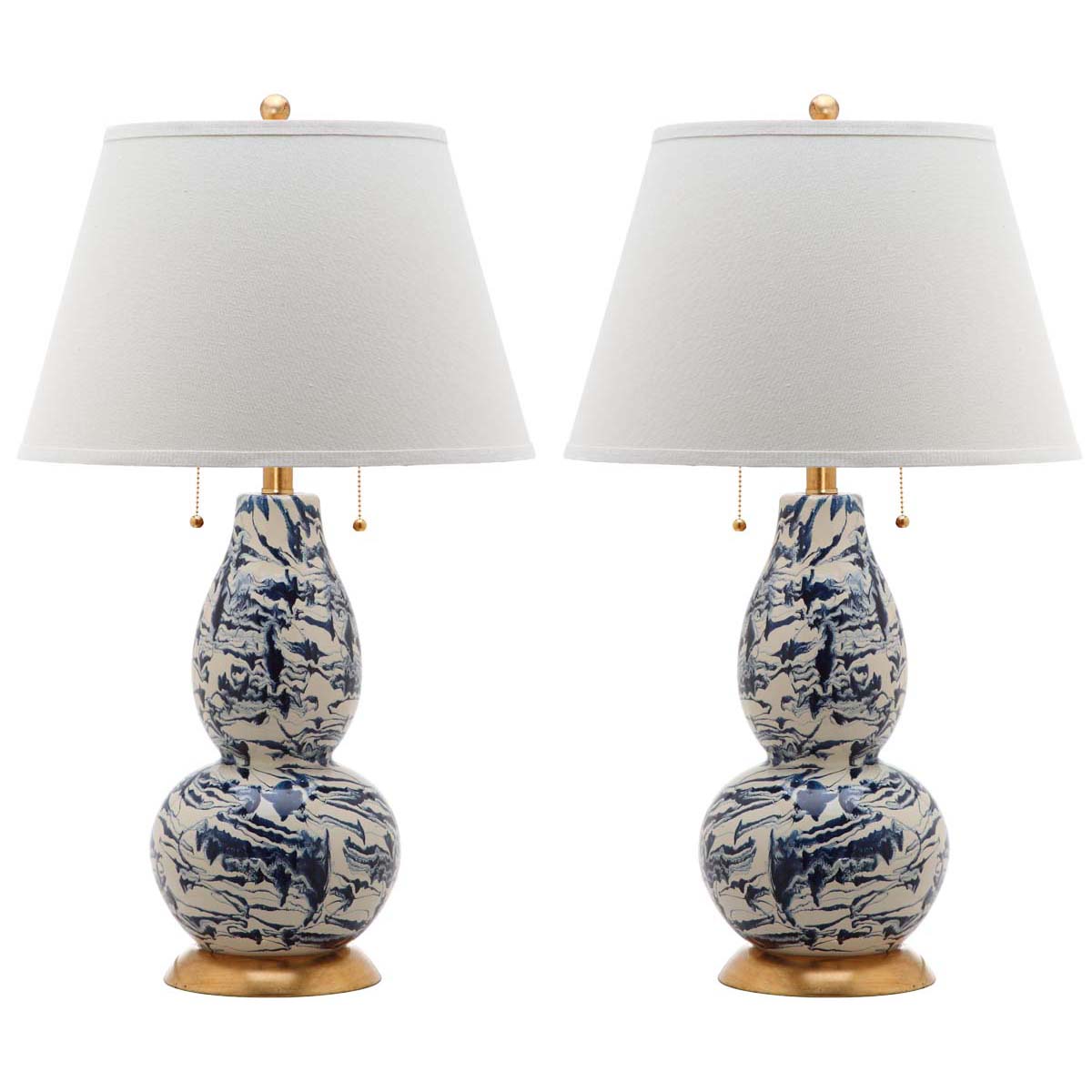 Color Swirls 28 Inch H Glass Table Lamp (Set of 2) | Safavieh - LIT4159