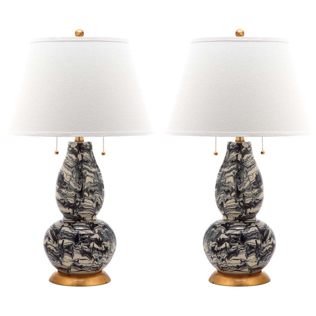 Color Swirls 28 Inch H Glass Table Lamp (Set of 2) | Safavieh - LIT4159