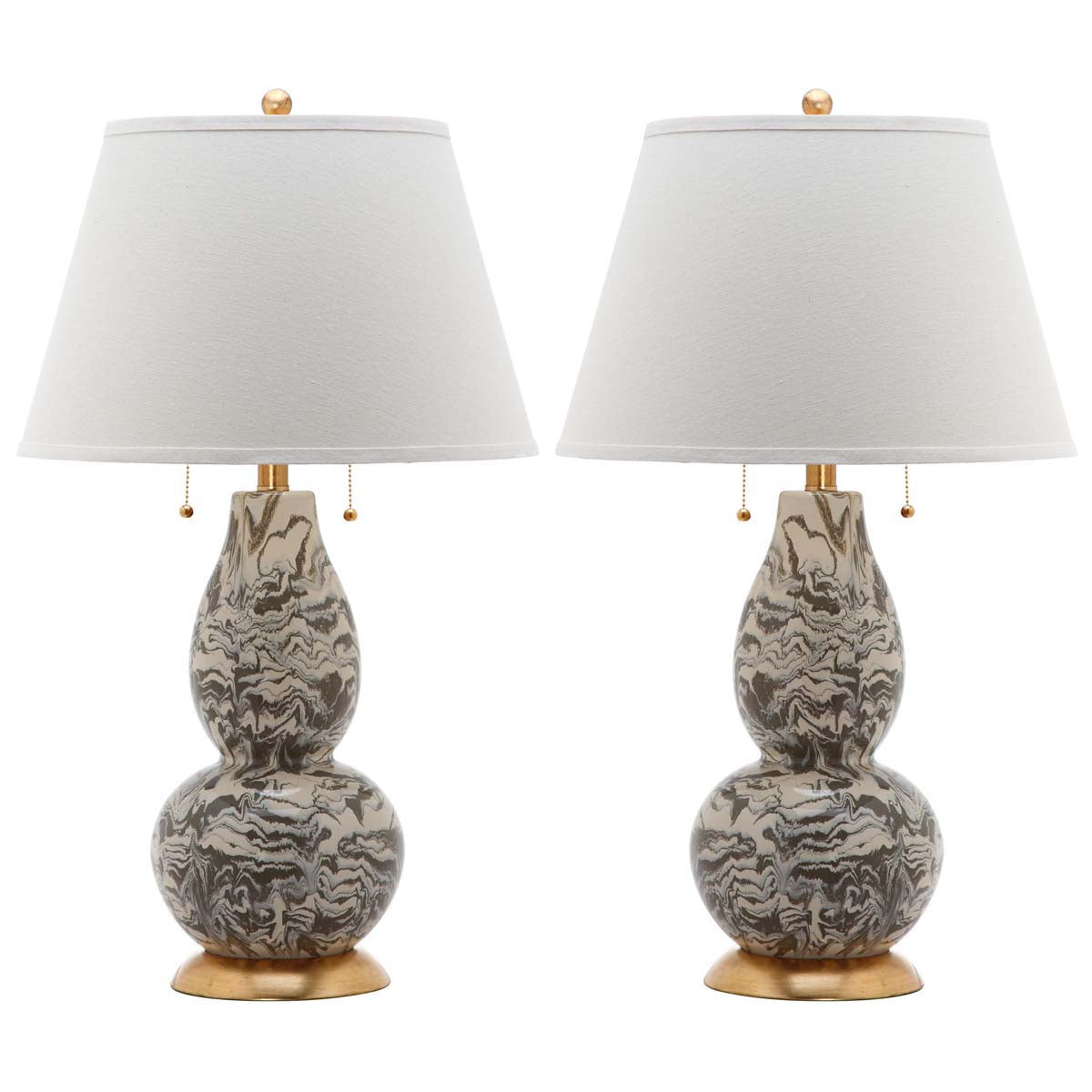 Color Swirls 28 Inch H Glass Table Lamp (Set of 2) | Safavieh - LIT4159