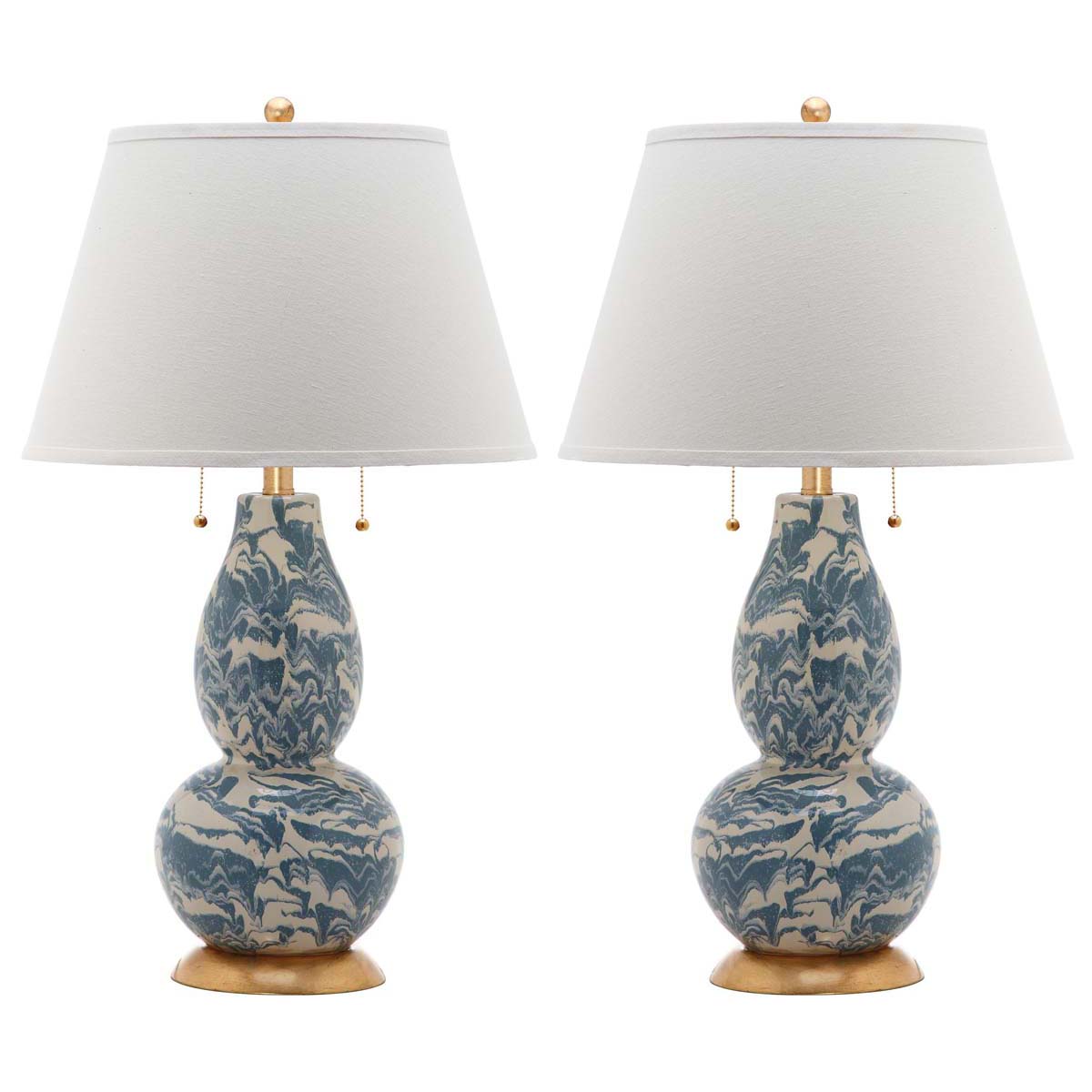 Color Swirls 28 Inch H Glass Table Lamp (Set of 2) | Safavieh - LIT4159