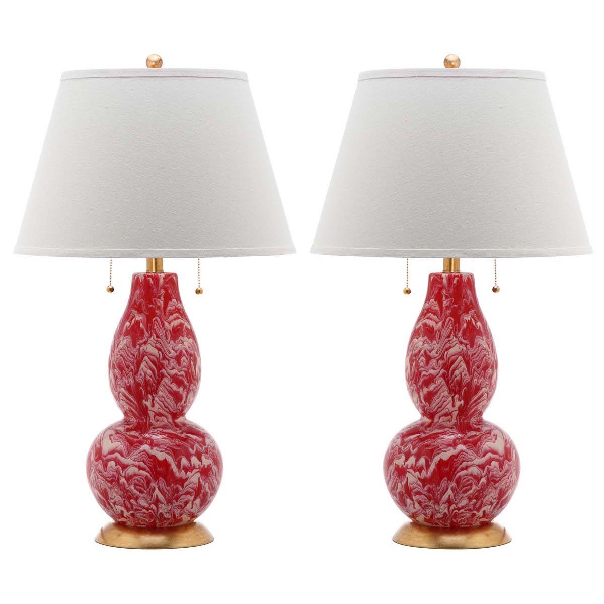 Color Swirls 28 Inch H Glass Table Lamp (Set of 2) | Safavieh - LIT4159