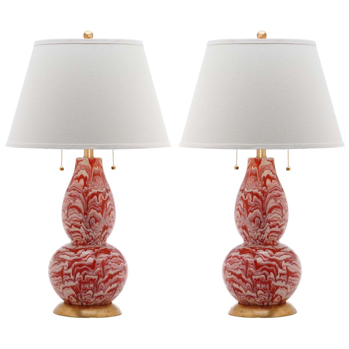 Color Swirls 28 Inch H Glass Table Lamp (Set of 2) | Safavieh - LIT4159