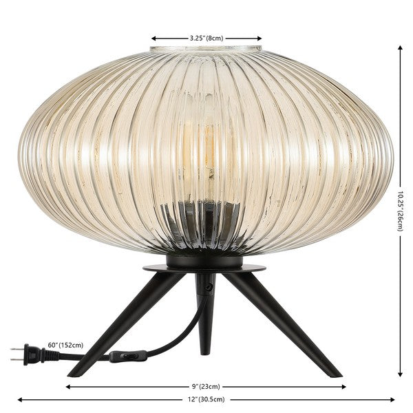 Coehlo, 10.25 Inch, Glass/Iron Table Lamp | Safavieh - TBL4529