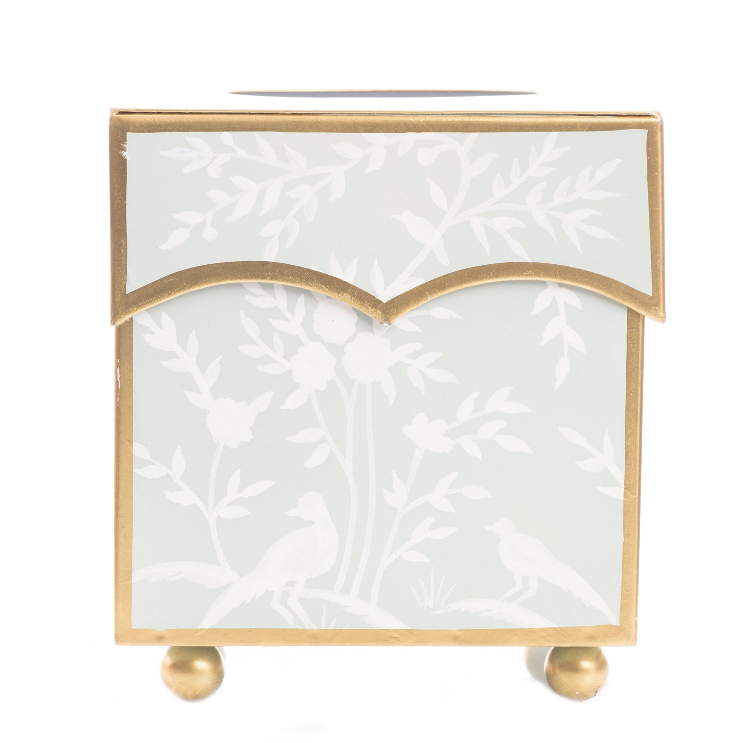 Mint Green & White Chinoiserie Tissue Holder