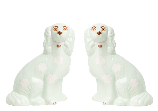 Pale Green Staffordshire Dogs