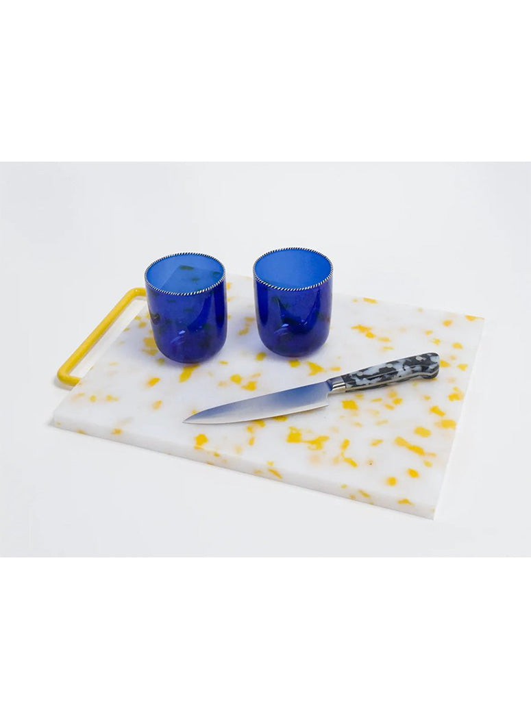 Fredericks & Mae LG Cutting Board, yellow and white